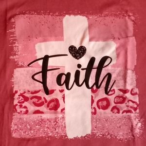 NWOT mauve colored "Faith" T-shirt